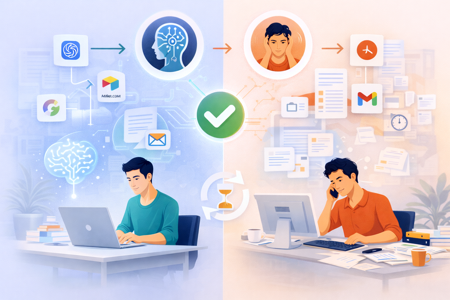 KI Workflows statt manuelle Arbeit
